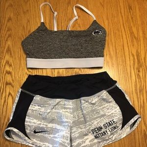 Penn State Shorts & Sports Bra XS